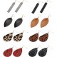 8pairs Leather Earrings Lightweight Teardrop Dangle Earrings Leaf Leopard Print Earrings Set For Women Girls